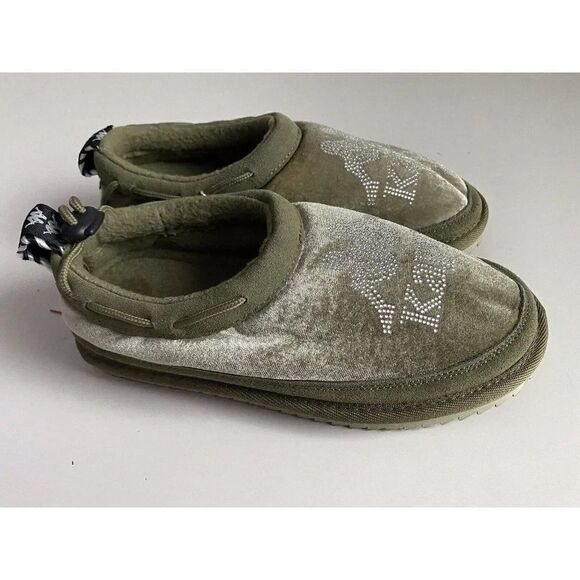 KAPPA Authentic MULE 4 Slip On Sandals Olive Green Women’s Sz 6 Velvet NEW - Picture 6 of 9